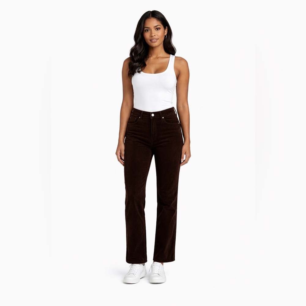 AG Adriano Goldschmied Kora High Rise, Wide Leg Corduroy Women Pants - Picture 1 of 9